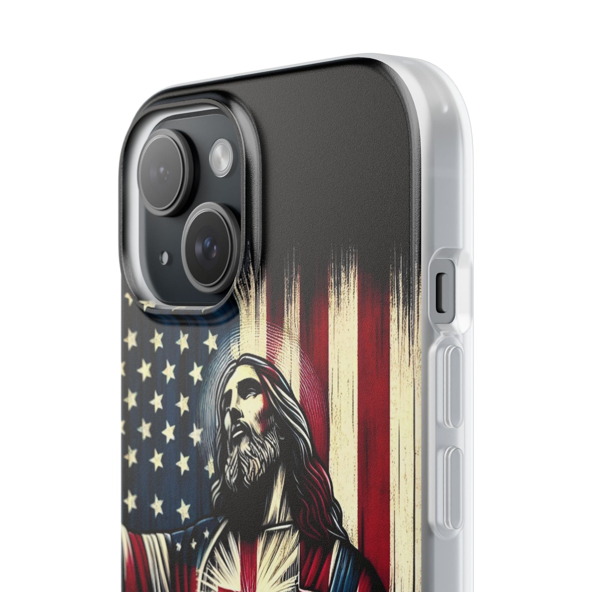 Jesus with Flag iPhone Case