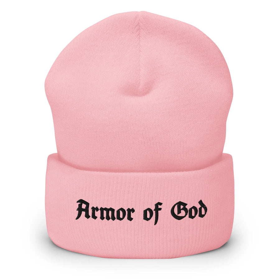 Armor of God Cuffed Beanie - Pink