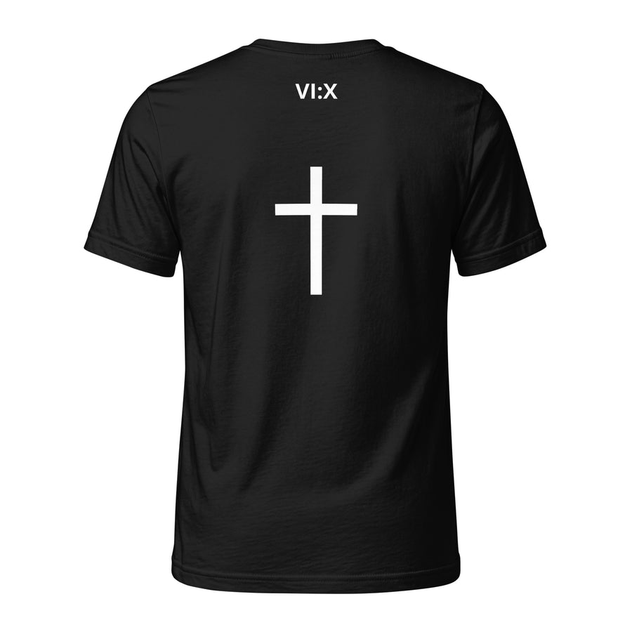 Armor of God Jersey T-Shirt in black, back view