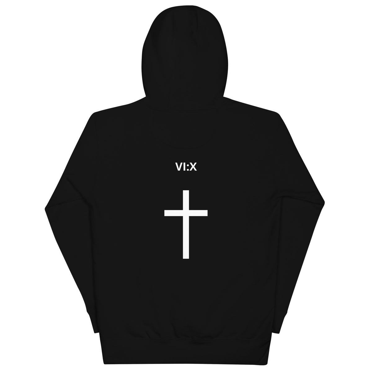 Armor of God Pullover Hoodie in black, back view