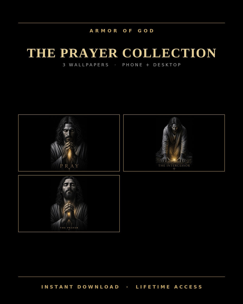 The Prayer Collection - 3 wallpapers, what is inside