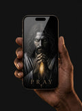 The Prayer Collection wallpaper pack shown on an iPhone